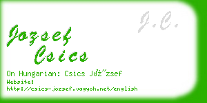 jozsef csics business card